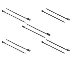 DeLock Kabelová páska s upevňovacím okem / 400 x 7,6 mm / černá / 10 ks