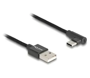 Delock černá / Kabel USB 2.0 Typ-A (M) - USB-C (M) / 480 Mbit/s / 0,5 m