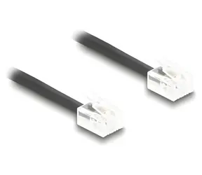 DeLock / Spirálový telefonní kabel / RJ11 - RJ11 / 2 m / černý
