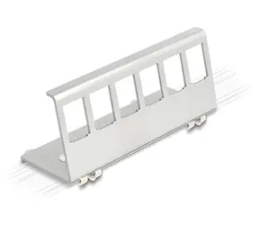 Delock 90656 / Montážní panel Keystone / 6 portů / Pro DIN lištu / Nerezová ocel