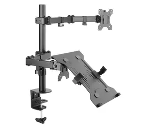 Equip černá / Stolní držák pro monitor a notebook / 13"-32" / nosnost 16 kg / VESA 100x100