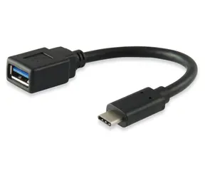 Equip černá / Adaptér / USB-C - USB-A OTG / 5 Gbps / 0,15 m