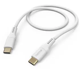 Hama Flexible USB-C bílá / Nabíjecí a datový kabel / USB-C / 1,5 m / 480 Mbit/s