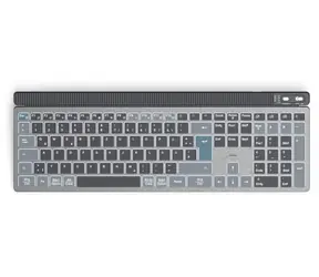 Hama WK-750 černo-šedá / Klávesnice / Bezdrátová / Multi Device / Podsvícená / Celá velikost