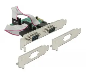 Delock / Rozšiřující karta PCIe 2x sériový RS-232 / High Speed 921K / nízký profil