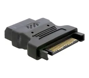 DeLock černá / Napájecí adaptér SATA 15 pin - IDE 4 pin / samec - samice