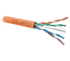 Solarix instalační kabel CAT6 500m oranžová / vnitřní instalace / UTP / drát / LSOHFR / B2ca / cívka
