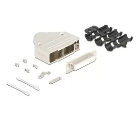 Delock Kryt konektoru Sub-D 25 pin / kovový / zásuvka / stříbrný