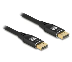 Delock DisplayPort kabel černý / Video kabel DisplayPort / 3m / 8K 60Hz / HBR3 / zlacené konektory