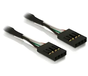 Delock černý / Interní USB kabel / pin header 4-pin samice/samice / 0,4 m