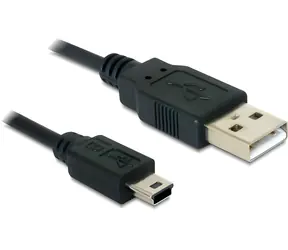 DeLock USB-A - Mini-USB B černá / USB kabel / USB 2.0 / 480 Mb/s / 1m