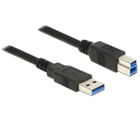 Delock USB-A - USB-B černá / Kabel / USB 3.2 Gen 1 / 2 m / 5 Gbit/s