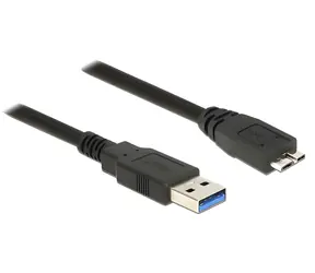 Delock USB-A - Micro-USB B černá / USB kabel / USB 3.2 Gen 1 / 5 Gbit/s / 2 m