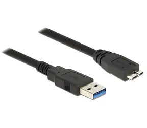 Delock USB-A - Micro-USB B 3.0 černá / USB kabel / 1,5 m / USB 3.2 Gen 1 / 5 Gbit/s