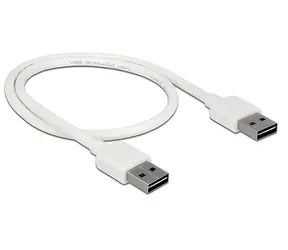 DeLock Easy-USB-A - Easy-USB-A / Kabel / USB 2.0 / 0,5 m / bílá