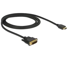 DeLock DVI-D 18+1 - HDMI-A 1 m černá / Kabel / max. 1920x1200 px / 3,96 Gbit/s