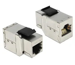 DeLock / Keystone modul RJ45 samice-samice / Cat.6A / stříbrná