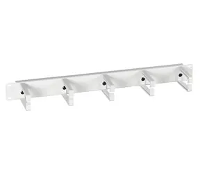 EFB 19" šedý / Vyvazovací panel / 1U / 5x plastová úchytka