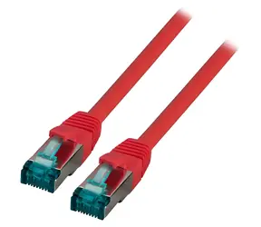 EFB S/FTP CAT6A 2m červená / Patch kabel / RJ45-RJ45 / LSZH / 500 MHz