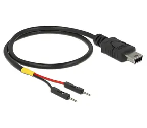 Delock / Napájecí kabel / USB Mini-B / 2x pinový konektor / 30cm