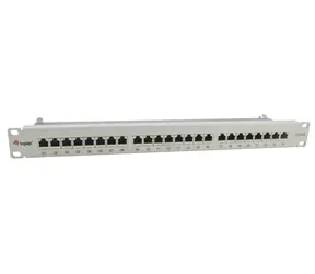Equip šedý / Patch panel / 19" / 24x RJ45 / Cat6a / FTP / 500 MHz / 1U