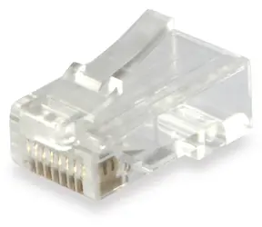 Equip RJ45 Cat6 transparentní / Konektor / Nestíněný / 100 ks / pozlacené kontakty