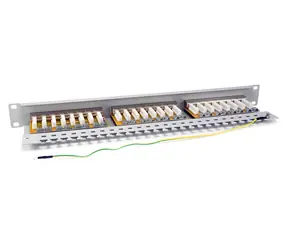 Equip Patchpanel 24x RJ-45 šedá / Patch panel / Cat6 FTP / 1U / 19" / 250 MHz