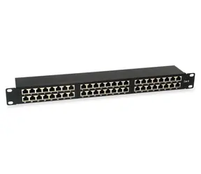 Equip Patchpanel 48x RJ-45 černá / Patch panel / 19" / Cat6 FTP / 1U / 250 MHz