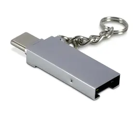 Inter-Tech Card Reader / Čtečka paměťových karet / MicroSD / USB-C + USB-A / kovové tělo