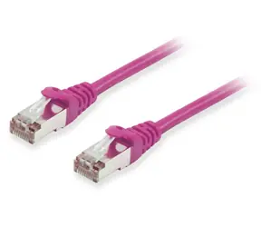 Equip Cat6A S/FTP fialová / Patch kabel / 10 m / RJ-45 / PoE+ / LSZH