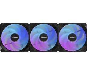 Tcomas FA200 černá / Ventilátor / 3 ks / 120 mm / ARGB / 85,2 CFM / 2600 RPM
