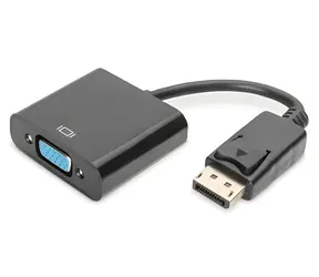 Digitus DisplayPort - VGA černá / Redukce / 0,15 m / 1080p 60 Hz