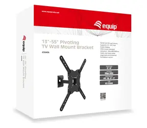 Equip 13-55" černá / Držák TV / Naklápěcí a otočný / VESA 400x400 / do 30 kg