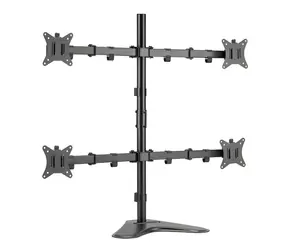 Equip černá / Stolní držák pro monitor / 17"-32" / VESA 75x75-100x100 mm / nosnost 9 kg / 360° otočení
