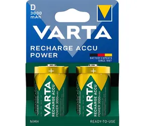 Varta RECHARGE Nabíjecí baterie D (HR20) / 1,2V / 3000 mAh / NiMH / 2 ks / v blistru