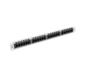 Lanberg šedý / Patch panel / 24 portů / RJ-45 / CAT6 / UTP / 1U / 19"