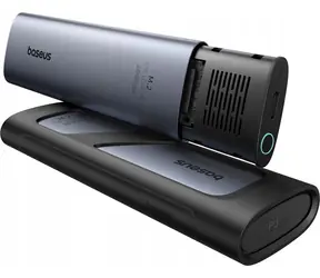 Baseus FlyJoy stříbrná / Externí box pro M.2 NVMe SSD / USB-C 3.2 Gen2 / 10 Gbps / do 8TB / hliníkový