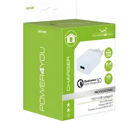 Schwaiger USB nabíječka Quick Charge 3.0 bílá / Síťová nabíječka / 1x USB-A / 15 W