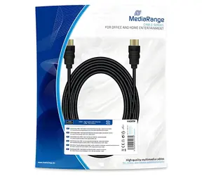 MediaRange MRCS211 černá / HDMI kabel / High Speed + Ethernet / 5m / zlacené konektory