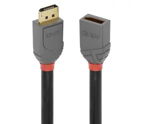 Lindy DisplayPort 1.4 Anthra Line černá / Prodlužovací kabel / 3 m / 8K / 60 Hz
