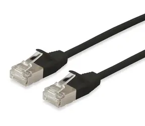 Equip Cat6A F/FTP SlimFlex 10m černý / Patch kabel / RJ45-RJ45 / LSZH / 500MHz