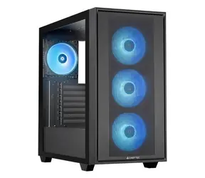 CHIEFTEC Hunter 3 GS-03B-OP černá / Skříň / ATX, E-ATX / Midi Tower / RGB / průhledná bočnice / bez zdroje
