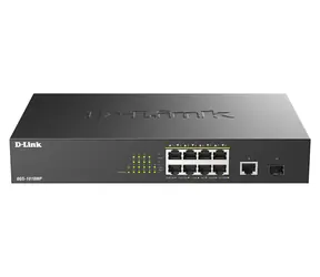 D-Link DGS-1010MP/E / Switch / Gigabitový / PoE / kovové provedení / černá