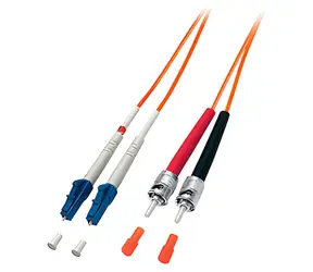 Equip LC/ST oranžová / Optický patchkabel / Multimode duplex OM2 / 10 m / LSZH plášť