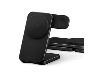 Energea MagTrio 2 Gunmetal / Bezdrátová nabíječka / 3v1 / Qi2 / 32,5 W / pro iPhone, Apple Watch, AirPods