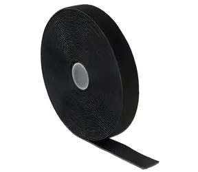 Delock Kabelové stahovací pásky se suchým zipem černá / 10 m x 20 mm / 1 role