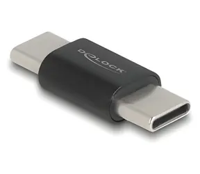 DeLock USB-C Gender Changer černá / Adaptér / USB 3.2 Gen 2 (10 Gbps) / 2x USB-C samec