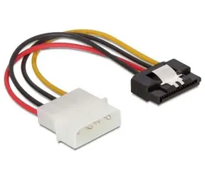 Delock SATA 15pin - Molex 4pin / Napájecí kabel / 0,15 m