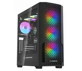 Rampage Shelob černá / PC skříň / Midi-tower / 4x ARGB ventilátor