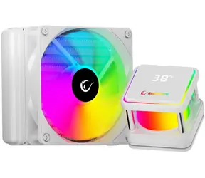 Rampage Infinite V120 bílá / AIO vodní chladič CPU / 120 mm / ARGB / Ukazatel teploty